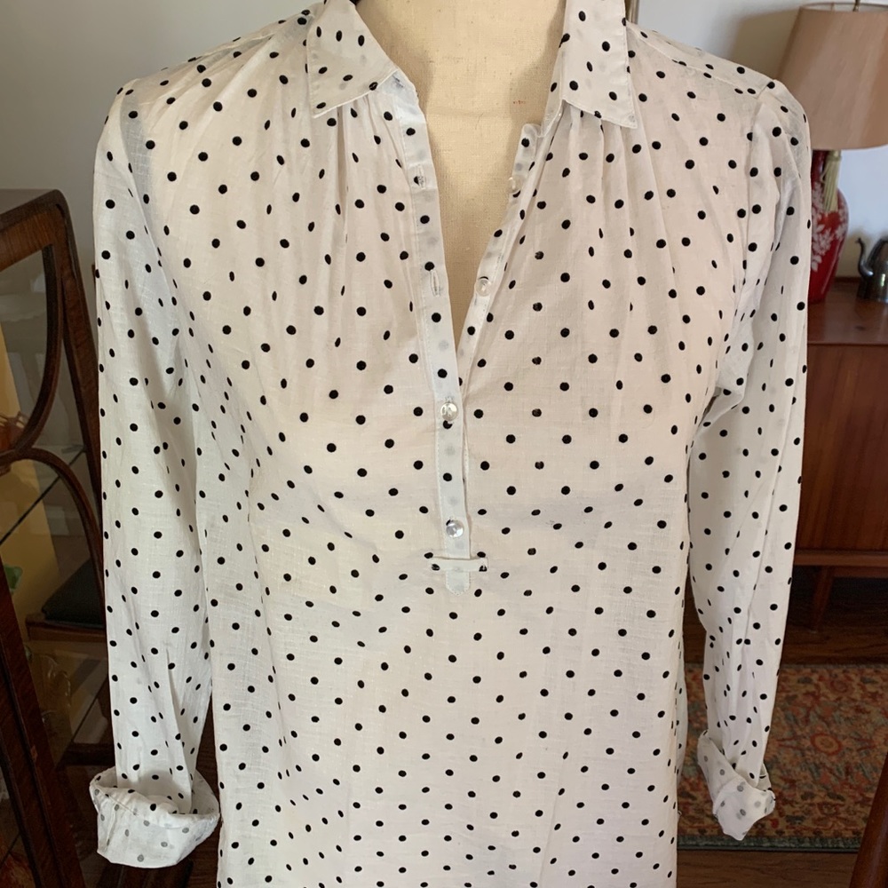 Polka dot lightweight blouse!